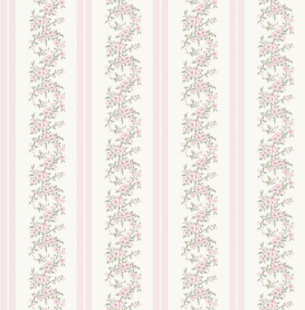 Marigold Wreath, Pastel Peach Wallcoverings | Malibu Wallcovering