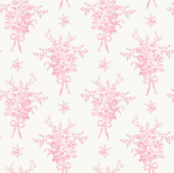 Rosie Arrangements, Kiss Pink Wallcoverings | Malibu Wallcovering