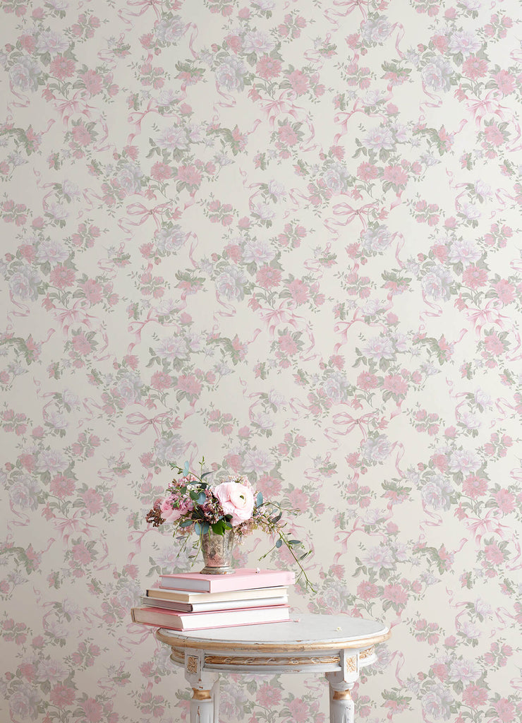 Cabbage Rose Bow, Pretty in Pink