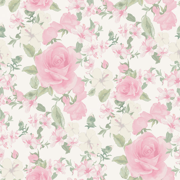 Sunset Harbor Rose, Vida Rosa Wallcoverings | Malibu Wallcovering