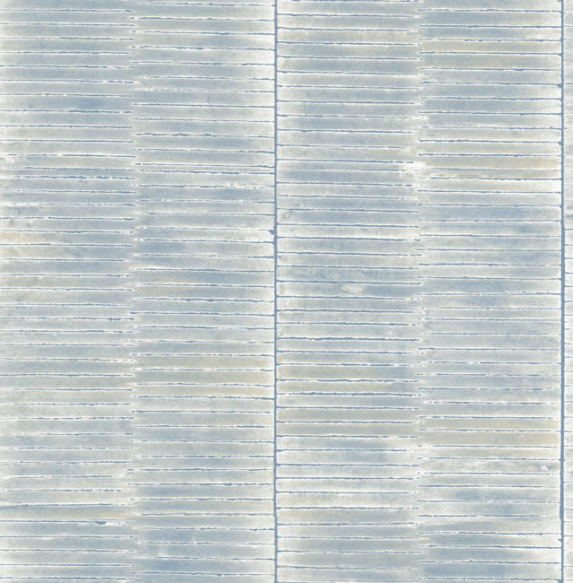 Dynasty Bamboo - Periwinkle and Metallic Pearl Wallcovering | Malibu Wallpaper