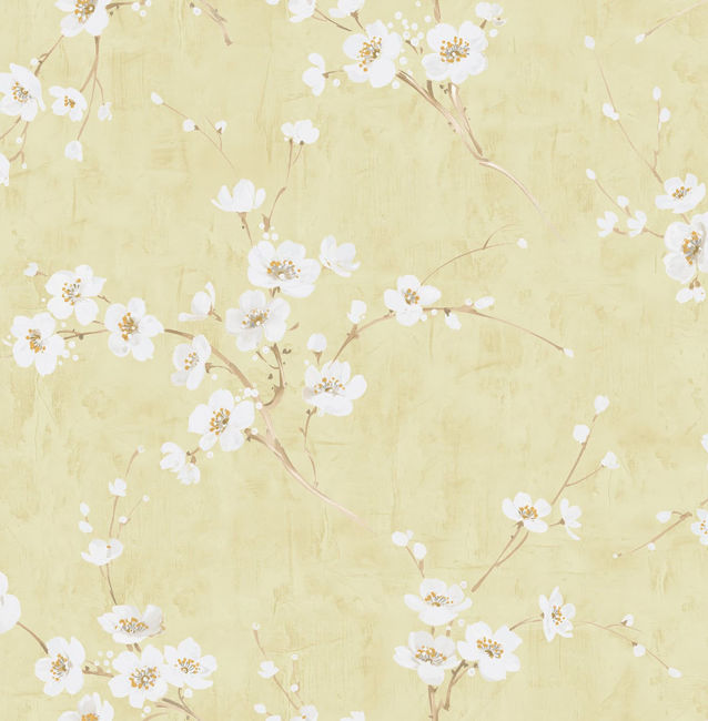 Silk Road - Metallic Pearl and Gold Wallcovering | Malibu Wallpaper