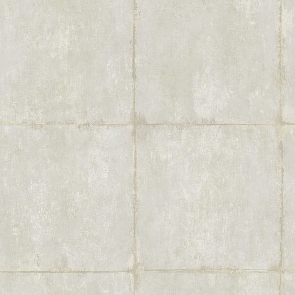 Great Wall Blocks - Metallic Silver and Off-white Wallcovering | Malibu Wallcovering