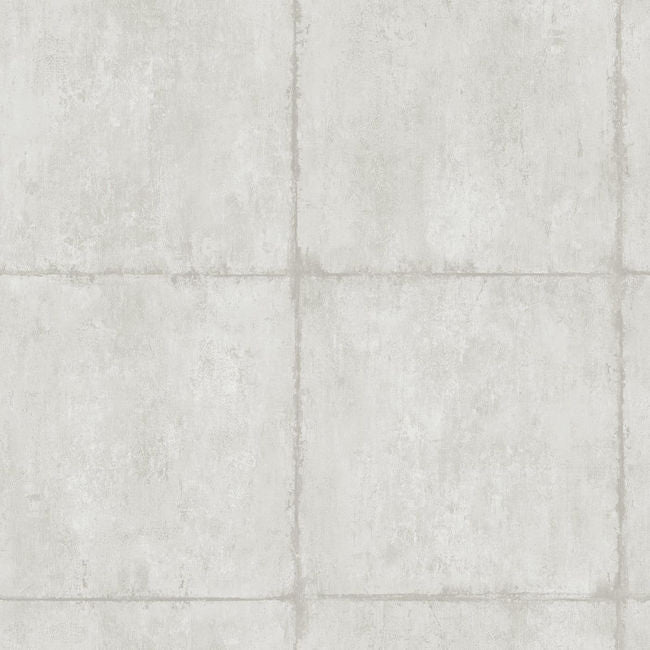 Great Wall Blocks - Metallic Silver and Grey Wallcovering | Malibu Wallpaper
