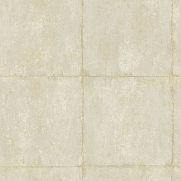Great Wall Blocks - Metallic Gold and Off-white Wallcovering | Malibu Wallcovering