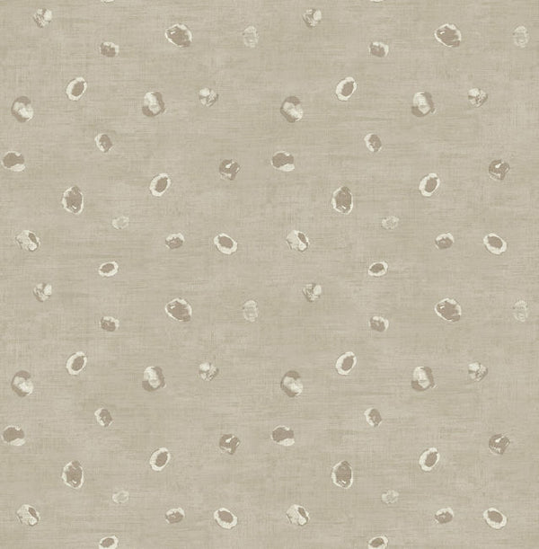 Hubble Dots - Metallic Taupe Wallcovering | Malibu Wallcovering