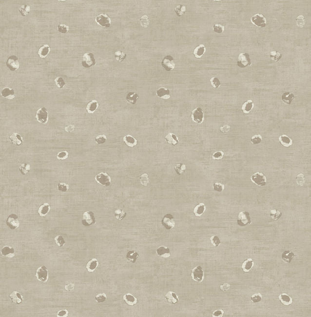 Hubble Dots - Metallic Taupe Wallcovering | Malibu Wallpaper