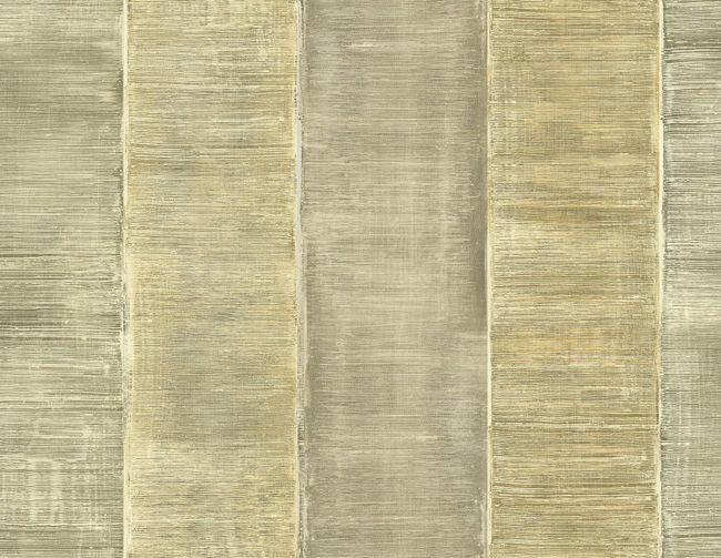 Kepler Stripe - Antique Gold Wallcovering | Malibu Wallpaper