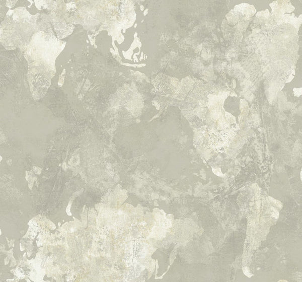 Galileo Faux - Metallic Silver and Off-white Wallcovering | Malibu Wallcovering