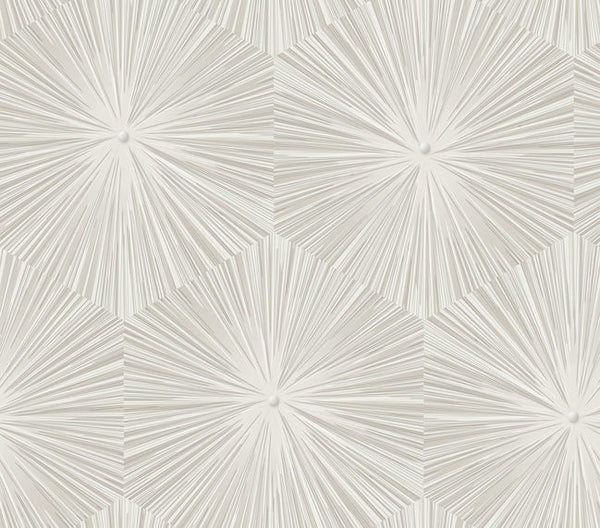 Chadwick Starburst - Metallic Champagne and Off-white Wallcovering | Malibu Wallcovering