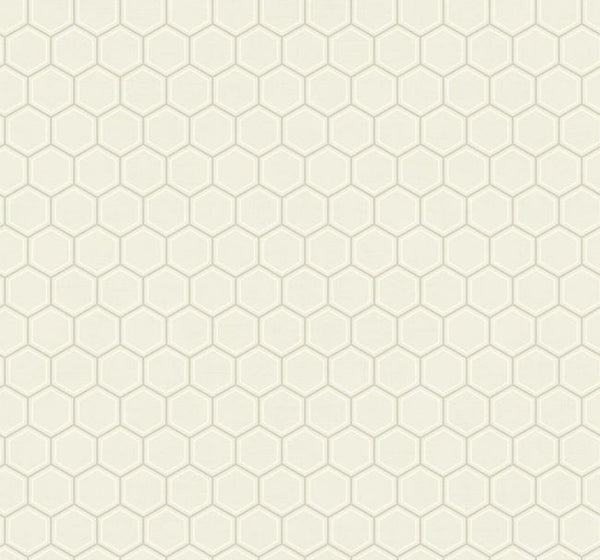Curie Geo - Metallic Silver and Pearl Wallcovering | Malibu Wallcovering
