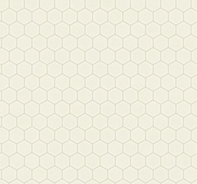 Curie Geo - Metallic Silver and Pearl Wallcovering | Malibu Wallpaper