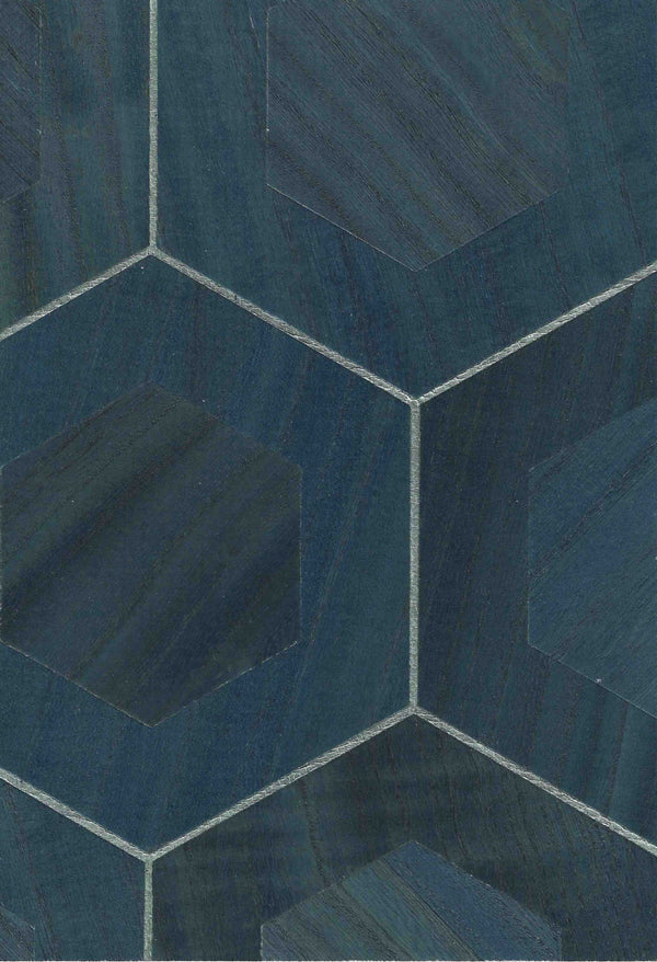 Hextor Grasscloth Indigo Blue | Phillipe Romano