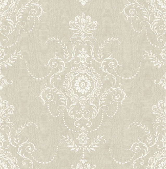 Colette - Fog Wallcovering | Malibu Wallpaper