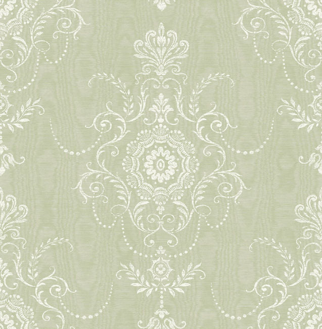 Colette - Washed Green Wallcovering | Malibu Wallpaper