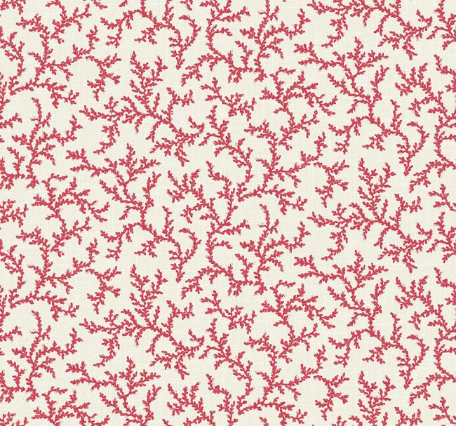 Corail - Coral Red Wallcovering | Malibu Wallpaper