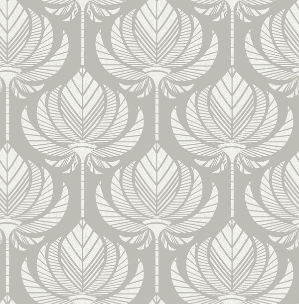 Palmier, Grey Wallcoverings | Malibu Wallcovering