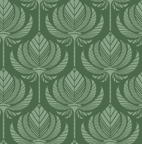 Palmier, Green Wallcoverings | Malibu Wallcovering