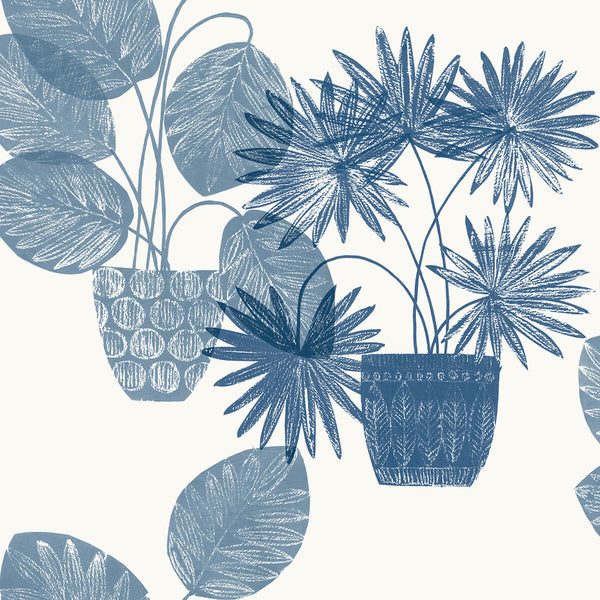 Aida, Blue Wallcoverings | Malibu Wallcovering