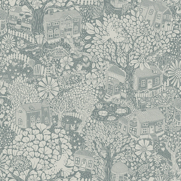 Bygga Bo, Blue Wallcoverings | Malibu Wallcovering