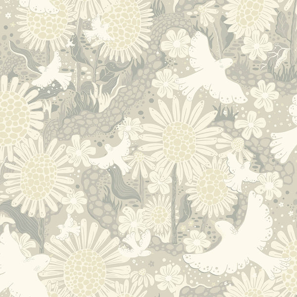 Drömma, Light Grey Wallcoverings | Malibu Wallcovering