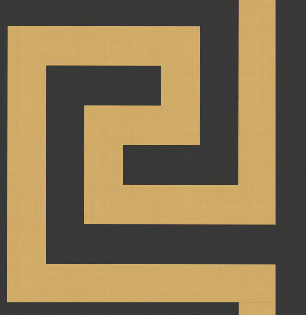 Vogue - Black and Metallic Gold Wallcovering | Malibu Wallpaper
