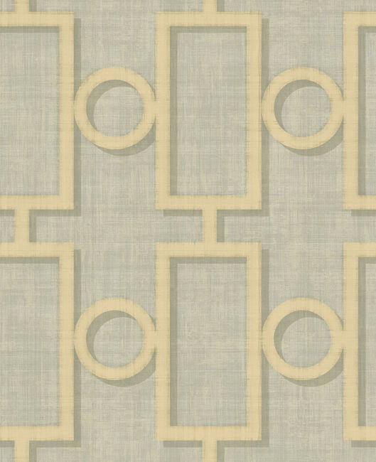 Adorn Geo - Metallic Gold and Gray Wallcovering | Malibu Wallpaper