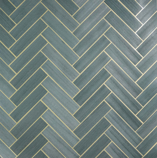 Natural Silhouettes Bergamo Teal Wallcoverings