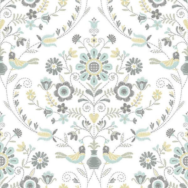 Britt, Sea Green Wallcoverings | Malibu Wallcovering