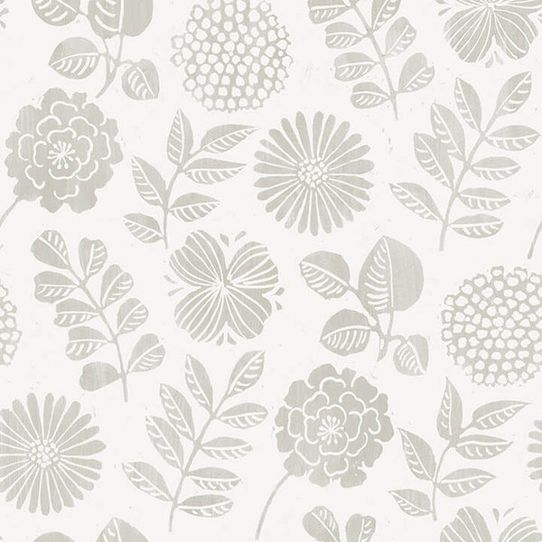 Inge, Ivory Wallcoverings | Malibu Wallcovering