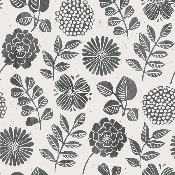 Inge, Black Wallcoverings | Malibu Wallcovering