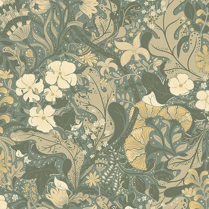Elise - Sea Green Residential Wallcovering | Jeffrey Stevens