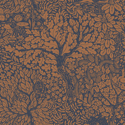 Olle - Orange Residential Wallcovering | Jeffrey Stevens