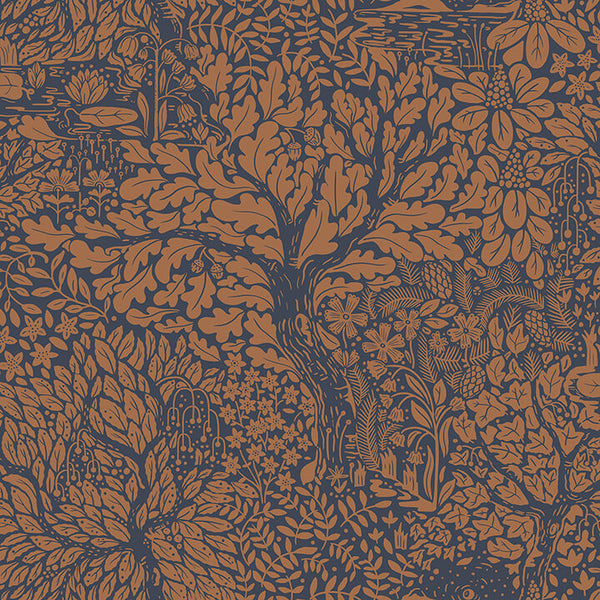 Olle - Orange Residential Wallcovering | Jeffrey Stevens