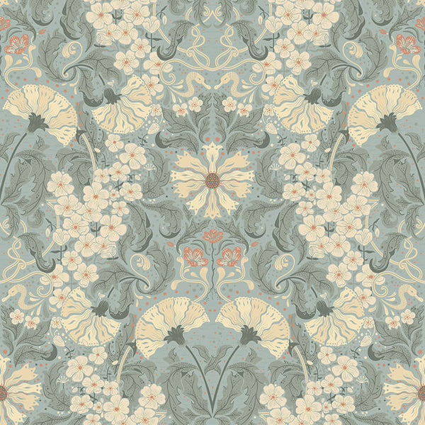 Ojvind, Light Blue Wallcoverings | Malibu Wallcovering