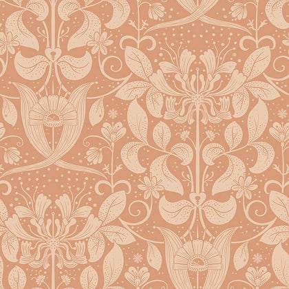Berit - Coral Residential Wallcovering | Jeffrey Stevens