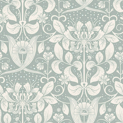 Berit - Blue Residential Wallcovering | Jeffrey Stevens