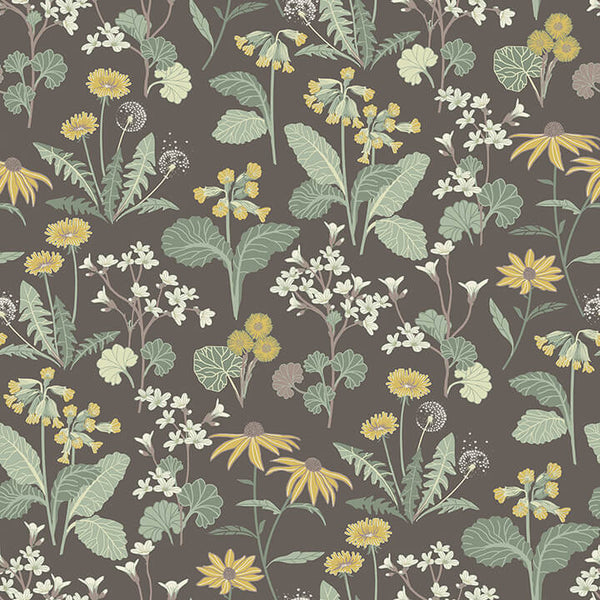 Magdalena, Charcoal Wallcoverings | Malibu Wallcovering