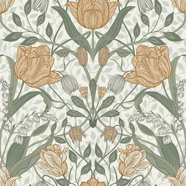 Fillippa, Green Wallcoverings | Malibu Wallcovering