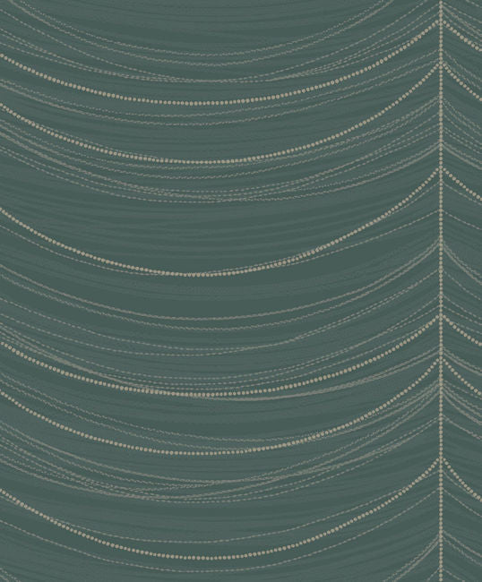 Aura Beads - Ocean Blue, Silver, and Glitter Wallcovering | Malibu Wallcovering