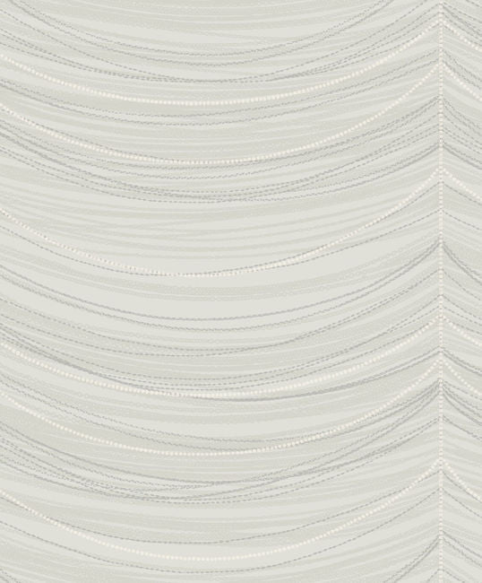 Aura Beads - Cream, Silver, and Glitter Wallcovering | Malibu Wallpaper