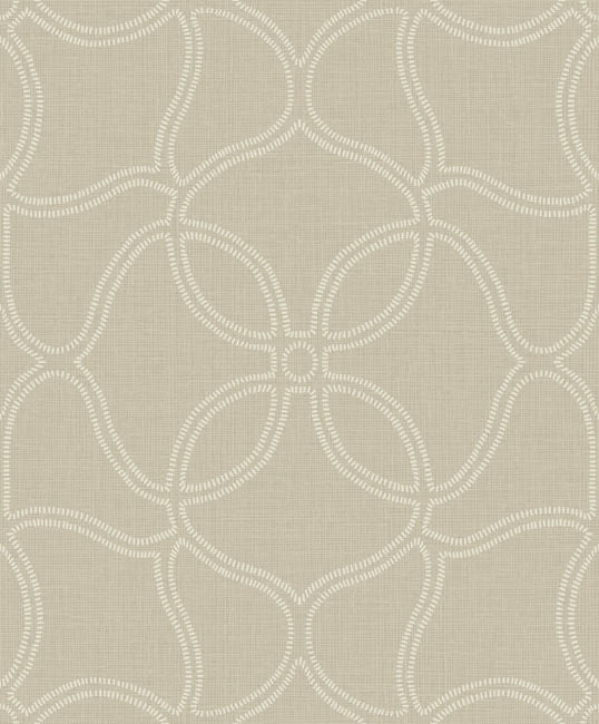 Simple Persian Allover - Beige and Ivory Wallcovering | Malibu Wallpaper