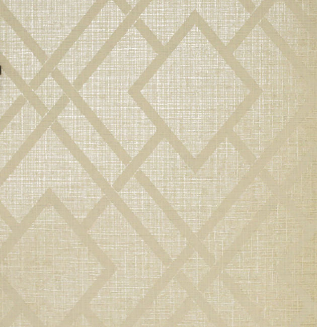 Essential Diamond Lattice - Metallic Khaki Wallcovering | Malibu Wallpaper