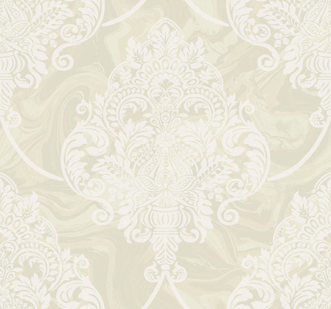 Raised Damask Wallcovering | Malibu Wallpaper