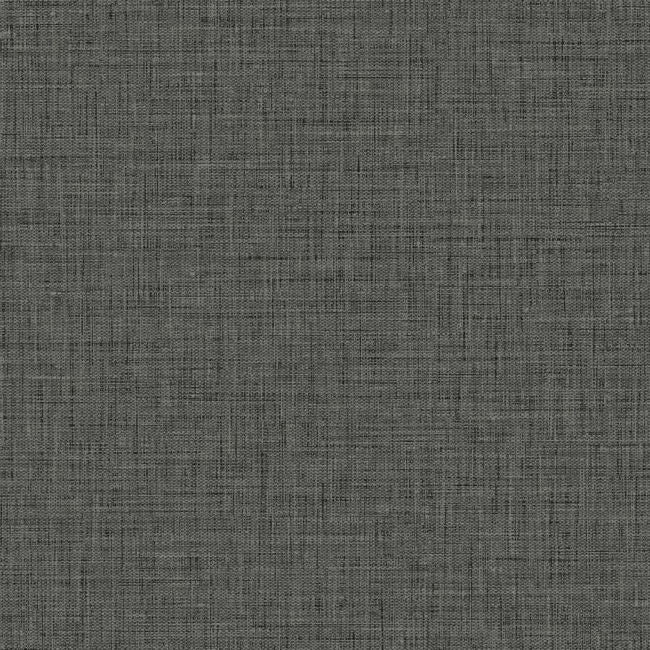 Easy Linen - Smoky Black Wallcovering | Malibu Wallpaper