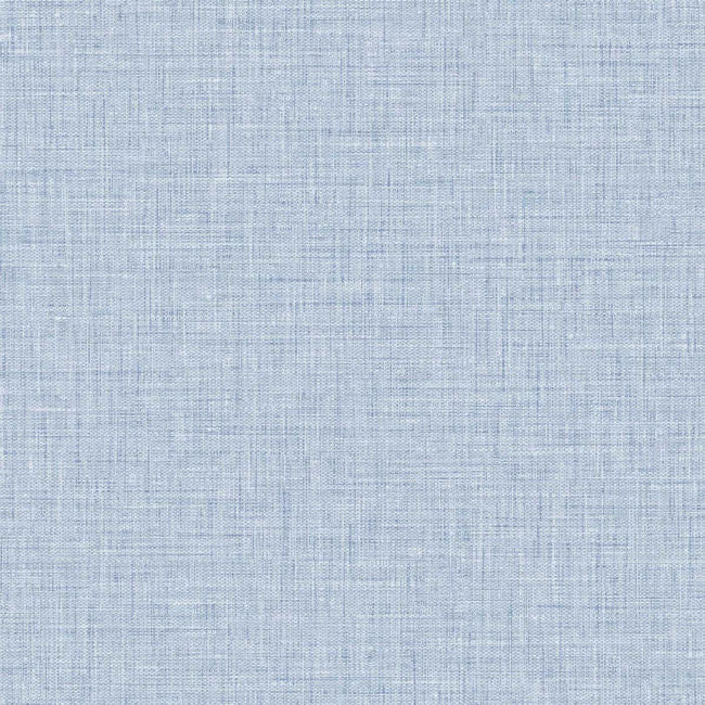 Easy Linen - Crisp Blue Wallcovering | Malibu Wallpaper