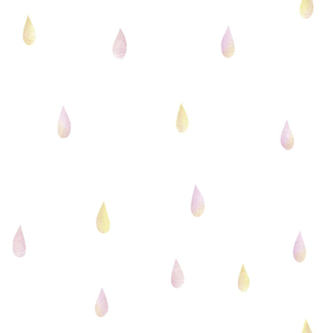 Raindrops - Strawberry Lemonade Wallcovering | Malibu Wallpaper