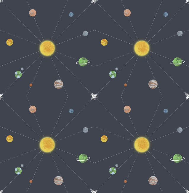 Connecting Space - Midnight Blue Wallcovering | Malibu Wallpaper