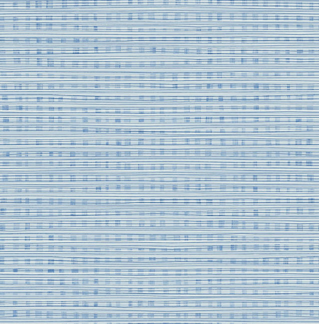 Stylized Grass - Sky Blue Wallcovering | Malibu Wallpaper