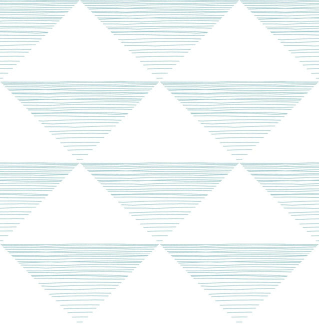 Geo Stripe - Teal Wallcovering | Malibu Wallpaper